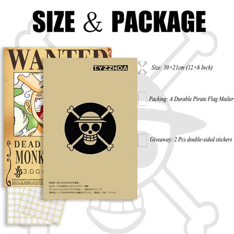 Mua TYZZHOA PCS Anime OP Wanted Posters Cm New Bounty Edition Straw Hat Pirates Crew