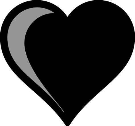 Black Heart Clip Art At Vector Clip Art Online Royalty Free And Public Domain