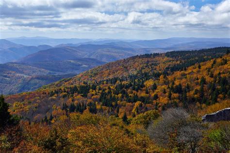 View Of Autumn Colors From Spruce Knob The Highest Point In West