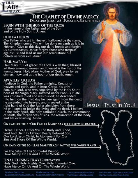 Our Lady Prays Divine Mercy Chaplet