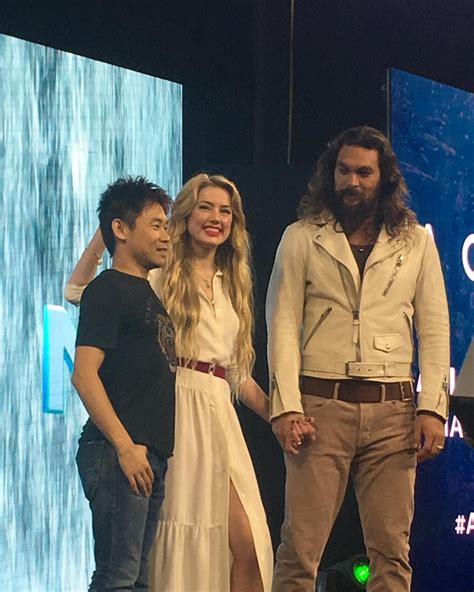 Jason Momoa Amber Heard And James Wan Team Aquaman In Manila For The
