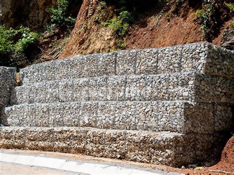 Gabion Retaining Wall Erosion Control Slope Stability In Industrial