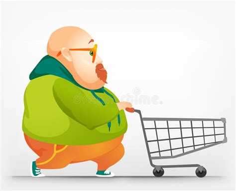 Cheerful Chubby Man Stock Vector Illustration Of Happy 28837096