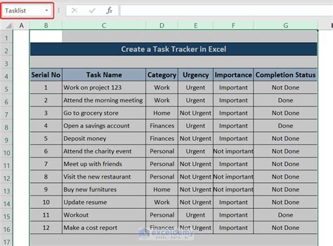 How To Create A Task Tracker In Excel Download Free Template