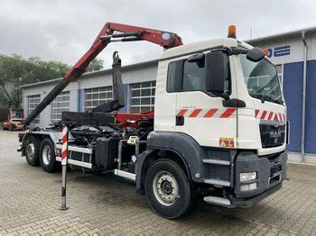 Man Tgs X Abrollkipper Kran Hmf M Hook Lift Truck From Germany For Sale At Truck