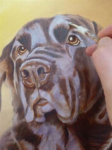 How To Paint A Dog In Acrylics By Mariondutton Dog Paintings Animal