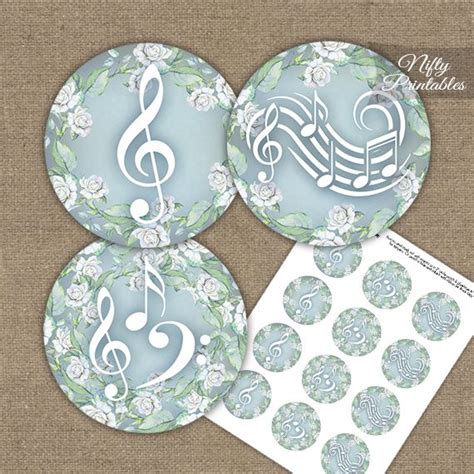 Music Romantic Cupcake Toppers Nifty Printables Cupcake Toppers