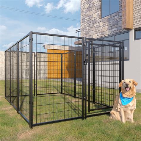 Coziwow 10 Piece Large 47h Outdoor Heavy Duty Metal Dog Fence Kennel