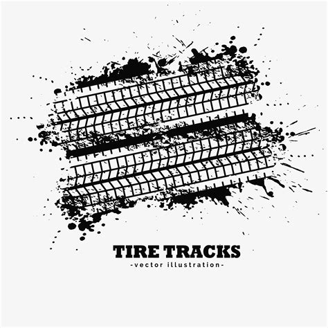 Abstract Grunge Tire Tracks With Ink Splatter Background Download