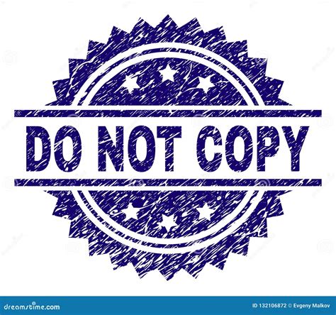 Grunge Textured Do Not Copy Stamp Seal Stock Vector Illustration Of