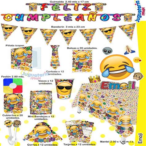 Kit Piñata Emoji Decoración Completa Carulla