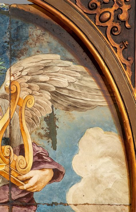 Lot - An exceptional Renaissance Revival 4-tile panel by Jules Loebnitz