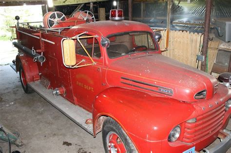 Project 1950 Ford F7 Fire Truck Vintage For Sale