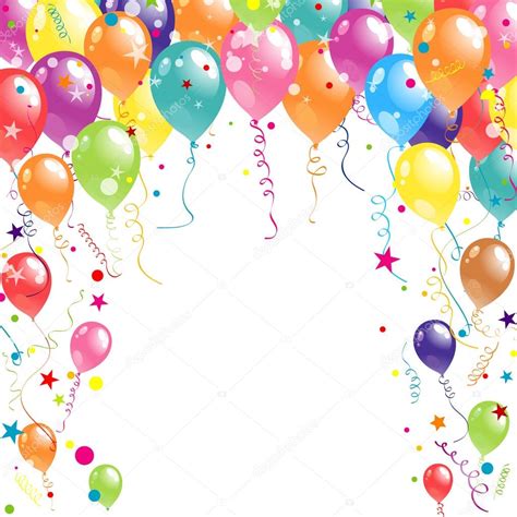 Color Beautiful Party Balloons Vector — Stock Vector © Tolchik 35875359