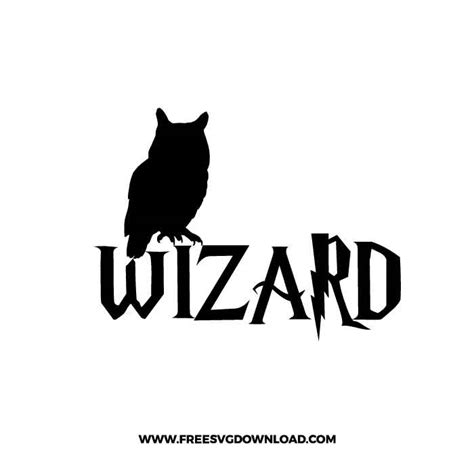 Owl Wizard SVG & PNG Harry Potter Cut Files - Free SVG Download