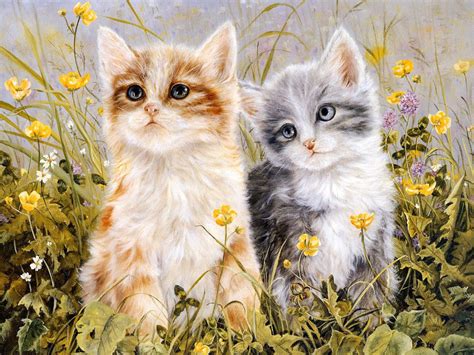 Spring Kittens Cats Wallpaper 36711759 Fanpop