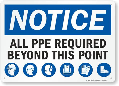 Buy Smartsign Notice All Ppe Required Beyond This Point Sign 10