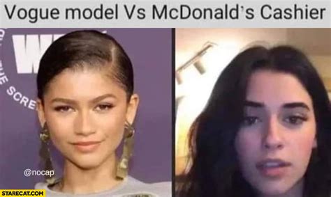 Zendaya Vogue Model Vs Mcdonalds Cashier Comparison