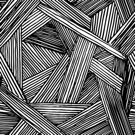 Hand Drawn Lines Pattern Seamless Black With White Vectors 05 Welovesolo