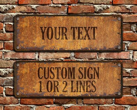 Vintage Metal Signs Custom Metal Signs Metal Signage Personalized