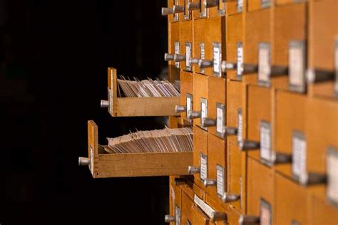 Old Library Card Catalog
