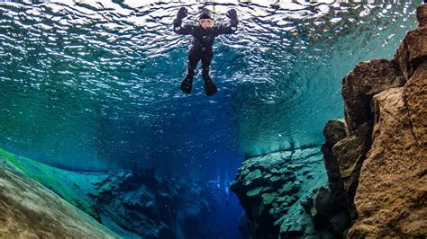 Floating Above The Silfra Fissure In Iceland Iceland Snorkeling Plate Tectonics