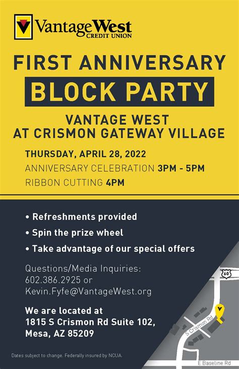 Ribbon Cutting Celebrating Vantage West Credit Union Crismon Gateway