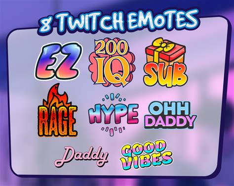 Emotes For Twitch Discord Or Youtube Ez Iq Sub Rage Hype