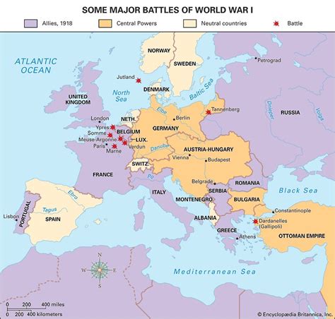 World War 1 Battle Map