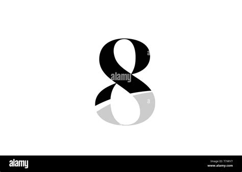 Black And White Number 8 Eight Logo Icon Design For A Company Or