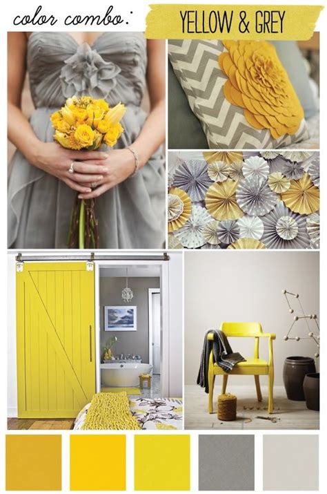 Bright Yellow And Grey Combination Farbe Gelb Farb