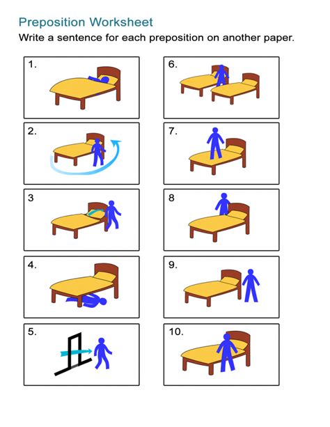 Prepositions Of Place And Movement Practice Preposition Worksheets My