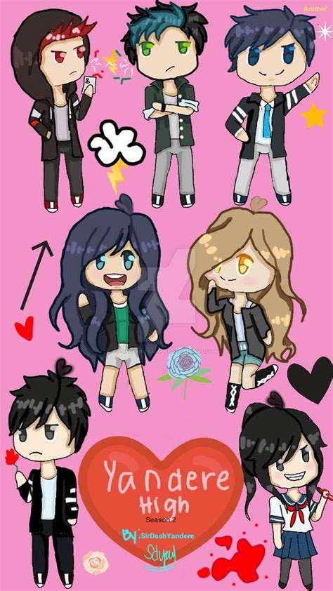 Itsfunneh Yandere High Season 2 Characters By Sirdashieyandere On