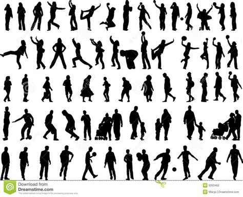Many People In Action Vector Clipart Collection Sponsored