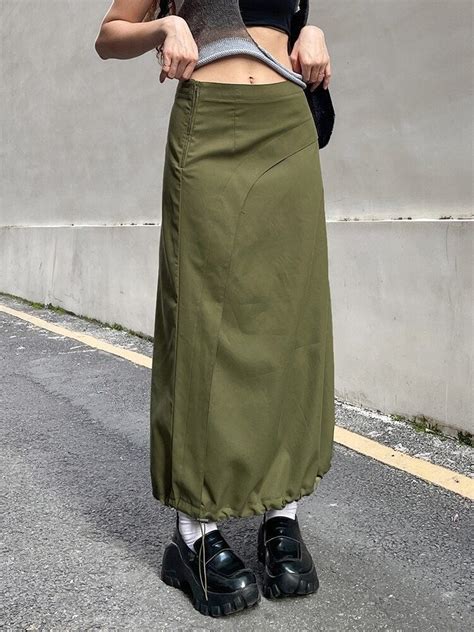 Long Jeans Skirt Outfit Cargo Skirt Outfit Jean Skirt Outfits Midi