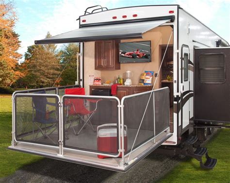 Magnificent Fifth Wheel With Outside Kitchen And Bunk Beds Also Rolling