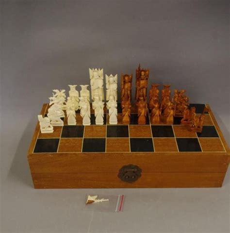 1940 Chinese Ivory Chess Set Games And Puzzles Recreations And Pursuits
