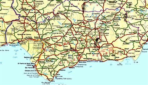 Mapa De Carreteras De Andalucía Tamaño Completo Ex