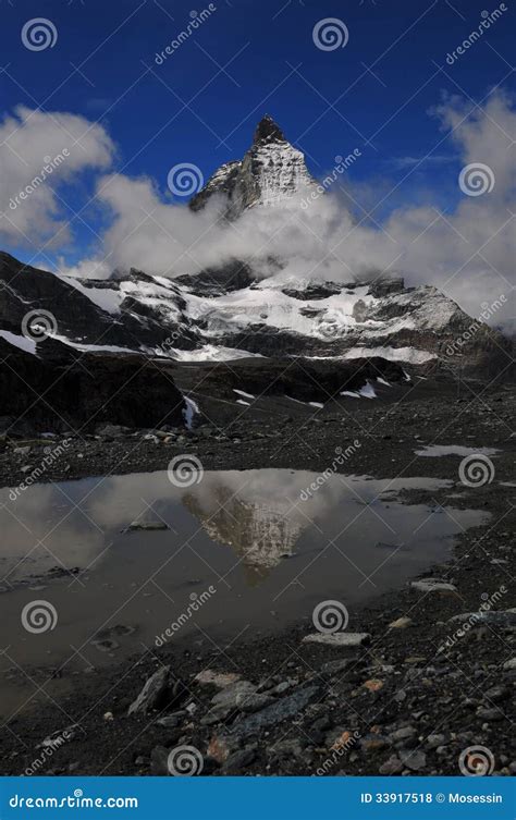 Matterhorn With Reflection Stock Photo Image Of Cloud 33917518