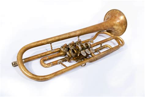 Antique German Alto Trumpet in rusty raw brass (steampunk style 