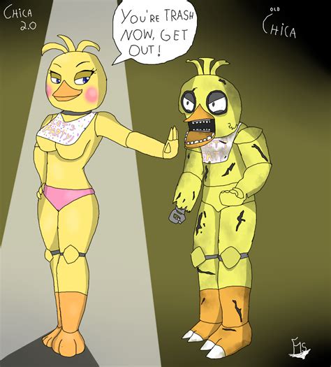 Chica 20 Vs Old Chica By Misterfis On Deviantart