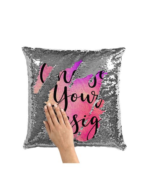 Custom Sequin Pillow Choose Your Design Violet Victoria