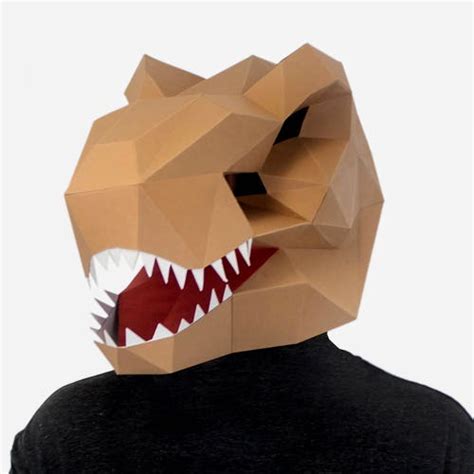 Diy Skull Mask Low Poly Paper Craft Template Printable Skull Etsy