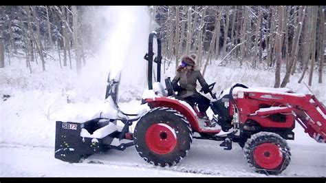 Amy Tries Out The Woodmaxx Snowblower Youtube