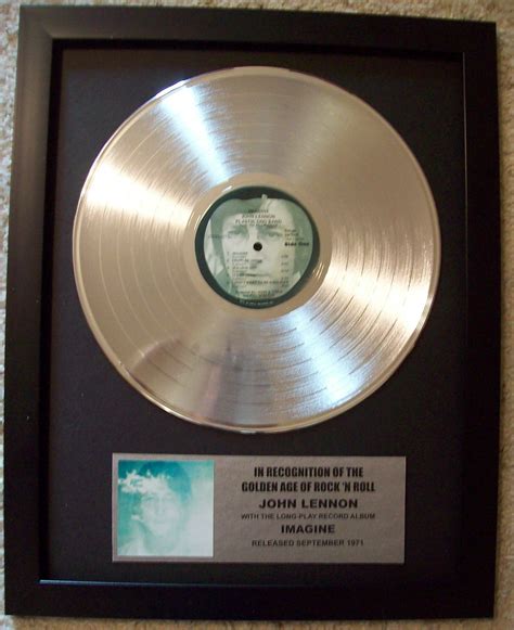 John Lennon Imagine Platinum Lp Record