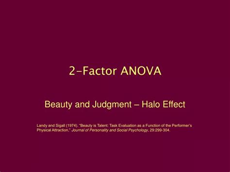 Ppt Factor Anova Powerpoint Presentation Free Download Id