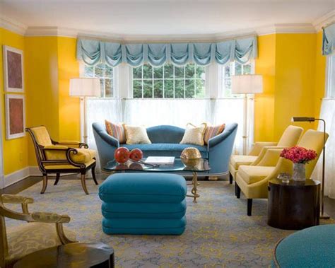 20 Charming Blue And Yellow Living Room Design Ideas Rilane