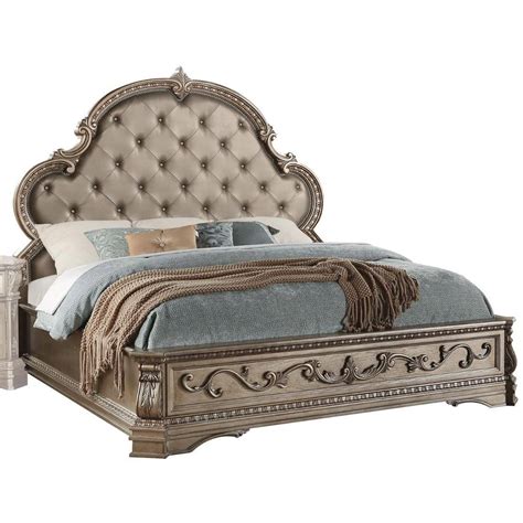Buy Acme Northville King Panel Bedroom Set 3 Pcs In Champagne Antique