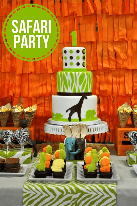 Use these flat monstera leaves as a coaster or stick some leaves onto the wall. Bright & Colorful Safari Birthday Party! | Pizzazzerie
