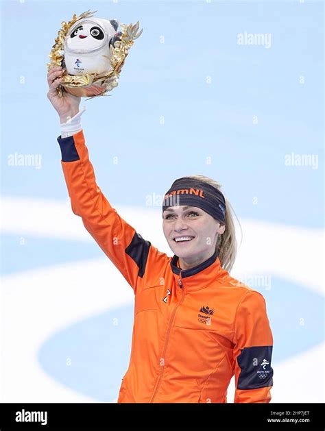 Irene Schouten Of The Netherlands Celebrates After Winning Gold In The Women S Speed Skating